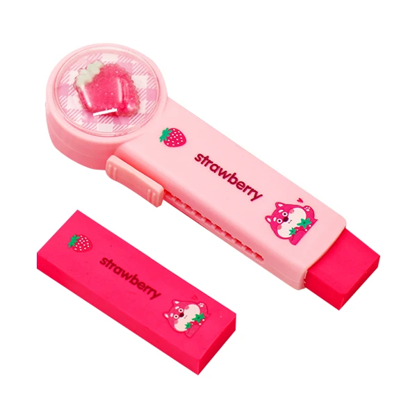 پاک کن مدل مدل کاتری طرح توت فرنگی به همراه پاکن یدک