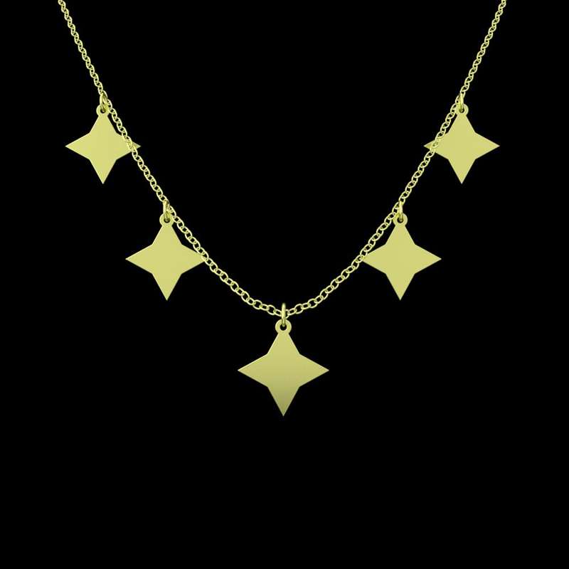 گردنبند طلا 18 عیار زنانه مدوپد مدل ستاره کد RNA15414