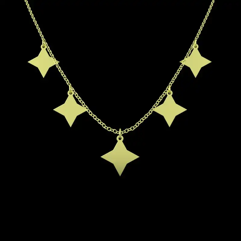 گردنبند طلا 18 عیار زنانه مدوپد مدل ستاره کد RNA15414