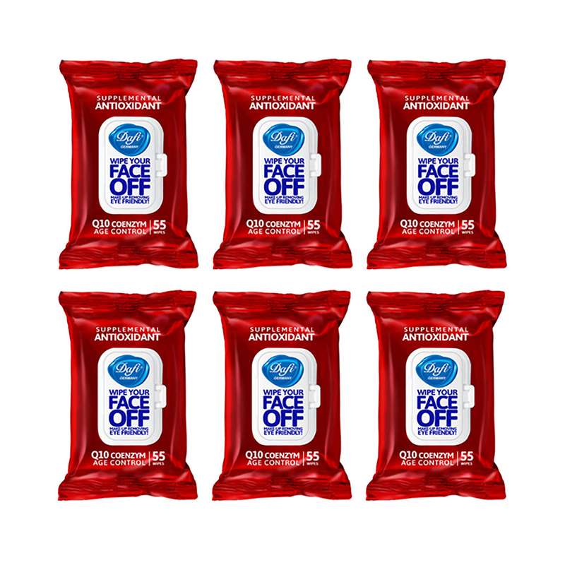 دستمال مرطوب دافی مدل ANTIOXIDANT مجموعه 6 عددی