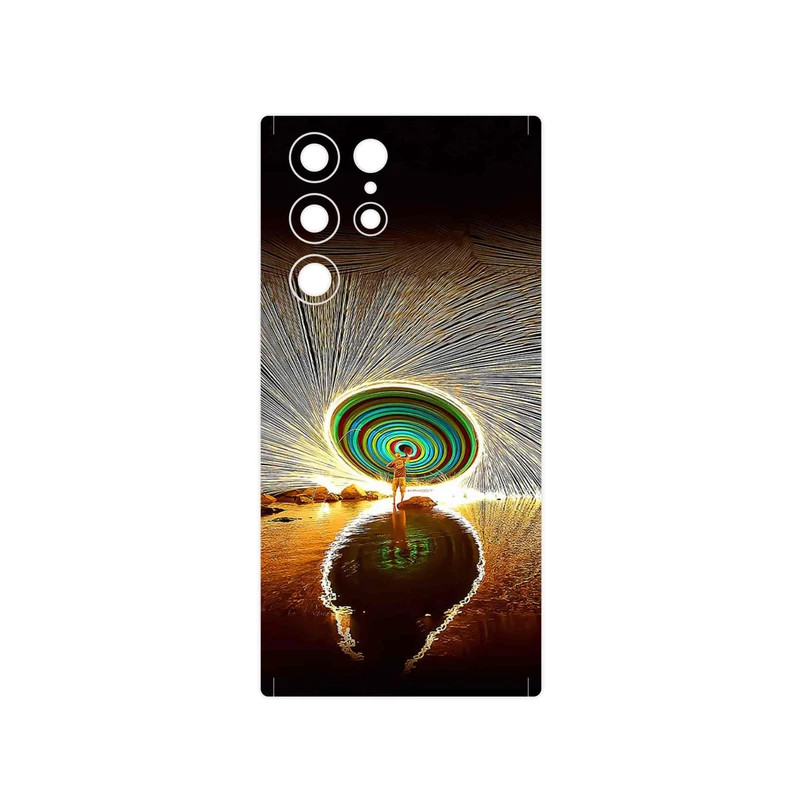 برچسب پوششی ماهوت مدل Night Light Fountain مناسب برای گوشی موبایل سامسونگ Galaxy S22 Ultra 5G