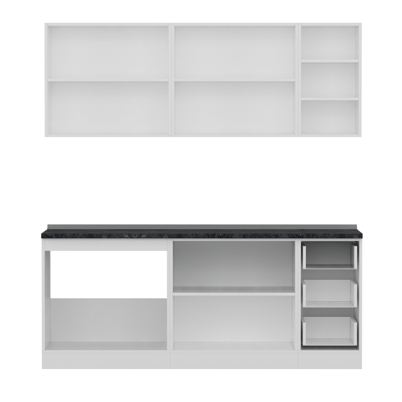 کابینت آشپزخانه مدل B-1 Minar 200 مجموعه دو عددی