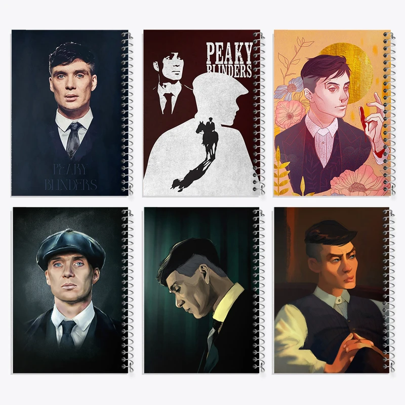 دفتر نقاشی 50 برگ خندالو طرح پیکی بلایندرز (Peaky Blinders) کد 609 مجموعه 6 عددی