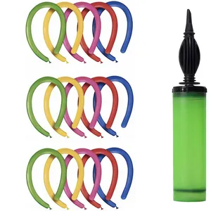بادکنک ماری و تلمبه سورتک مدل پاستیلی پلاس کد STM34 بسته 15 عددی