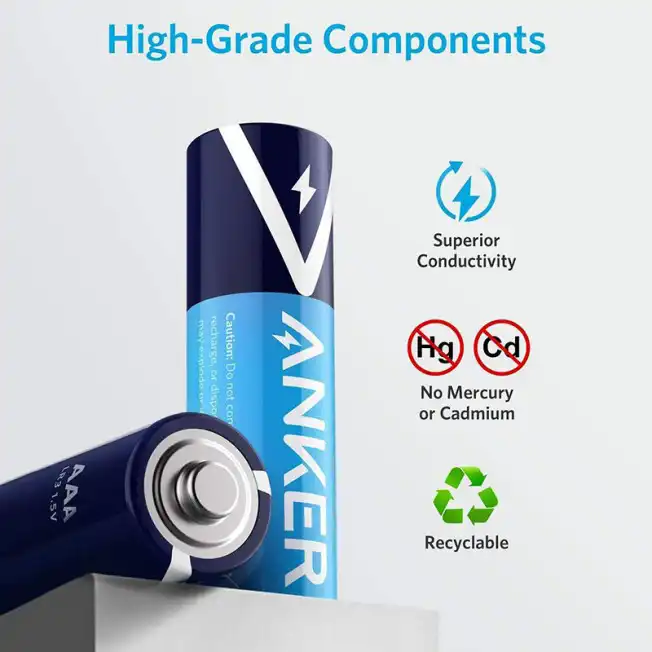 باتری نیم قلمی انکر مدل B1820 بسته 8 عددی