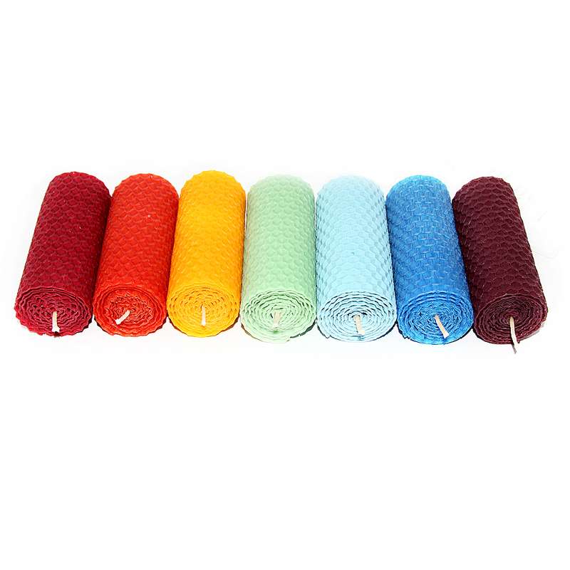 شمع دست ساز مدل هفت چاکرا بسته 7 عددی