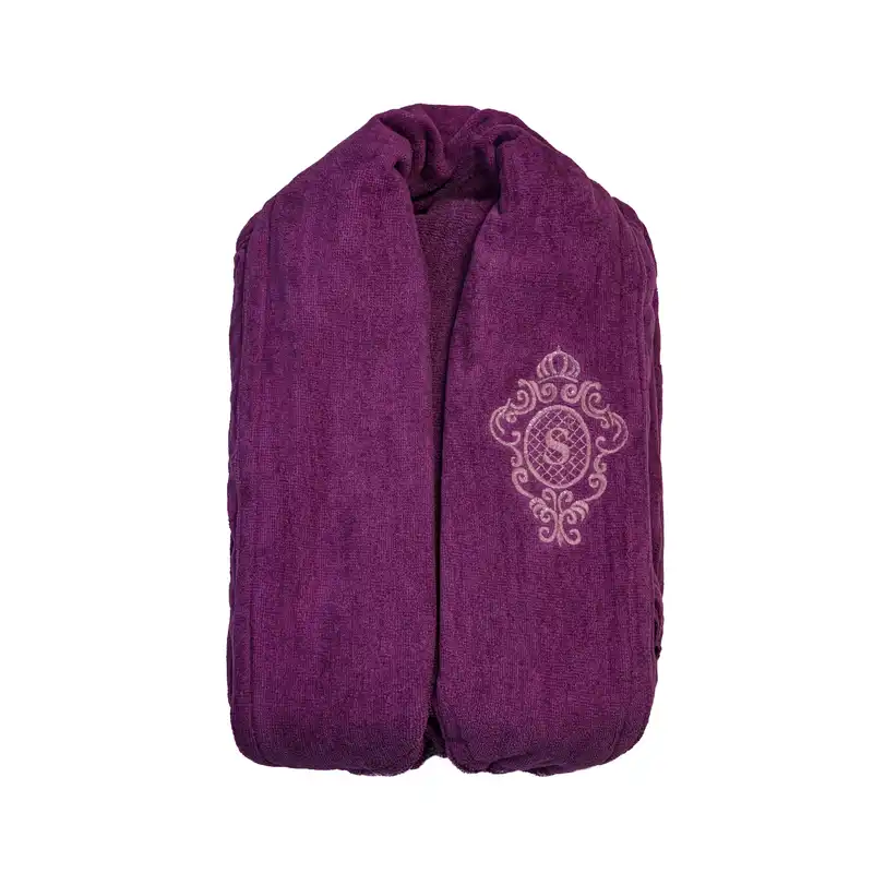 حوله پالتویی ارغوان طرح  رمنس سایز 135