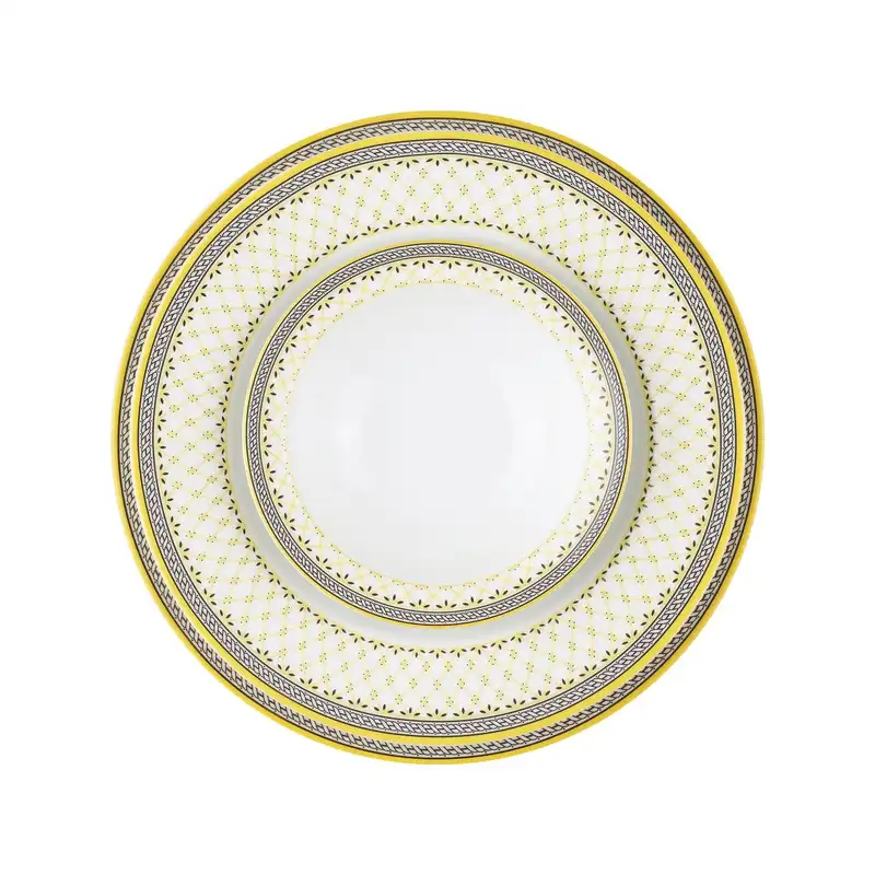 سرويس غذاخوری 28 پارچه چینی زرین ایران مدل ايتاليا اف ویلیج کد 0128 درجه عالی