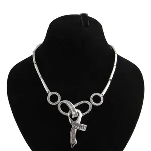 گردنبند نقره زنانه بازرگانی میلادی مدل فانتزی کد GAR_106