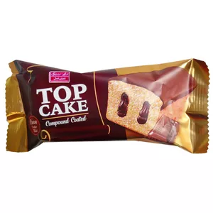 تاپ کیک مغزدار کاکائویی با روکش کاکائو شیرین عسل - 60 گرم بسته 20 عددی