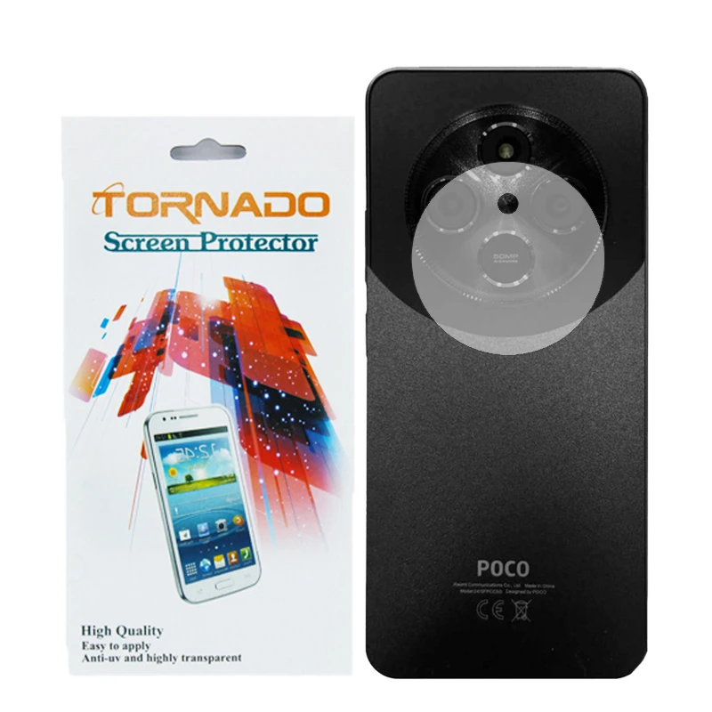 محافظ لنز دوربین تورنادو مدل نانوگلس مناسب برای موبایل شیائومی Poco C75 بسته 40 عددی