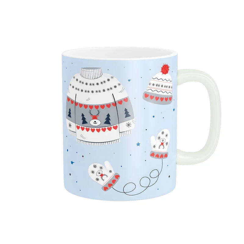 ماگ مدل طراحی هنری لباس های زمستانی کد 1516