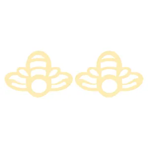 گوشواره طلا 18 عیار زنانه عدنان مدل زنبور DD88