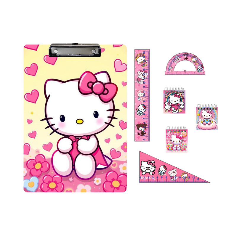 بسته لوازم تحریر مدل هلو کیتی مجموعه 7 عددی