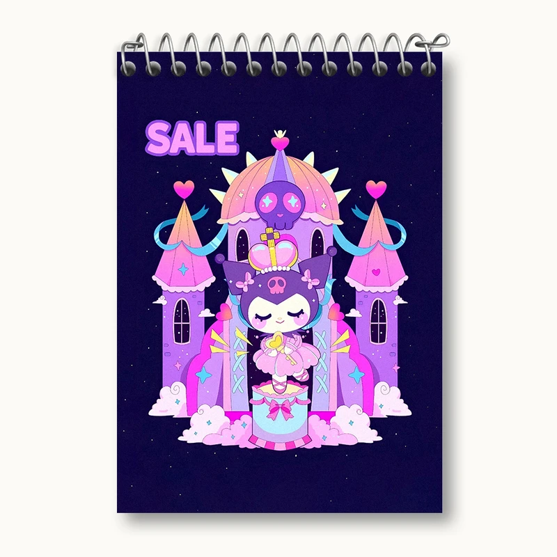 دفتر یادداشت 50 برگ خندالو طرح کرومی (Kuromi) کد N4216