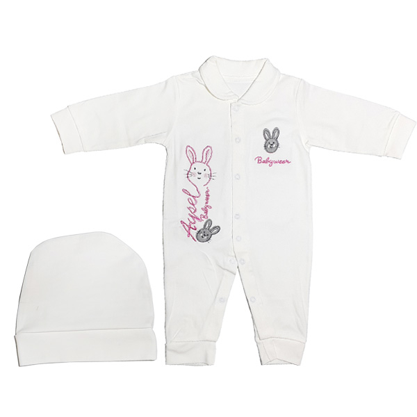 ست سرهمی و کلاه نوزادی مدل BN435