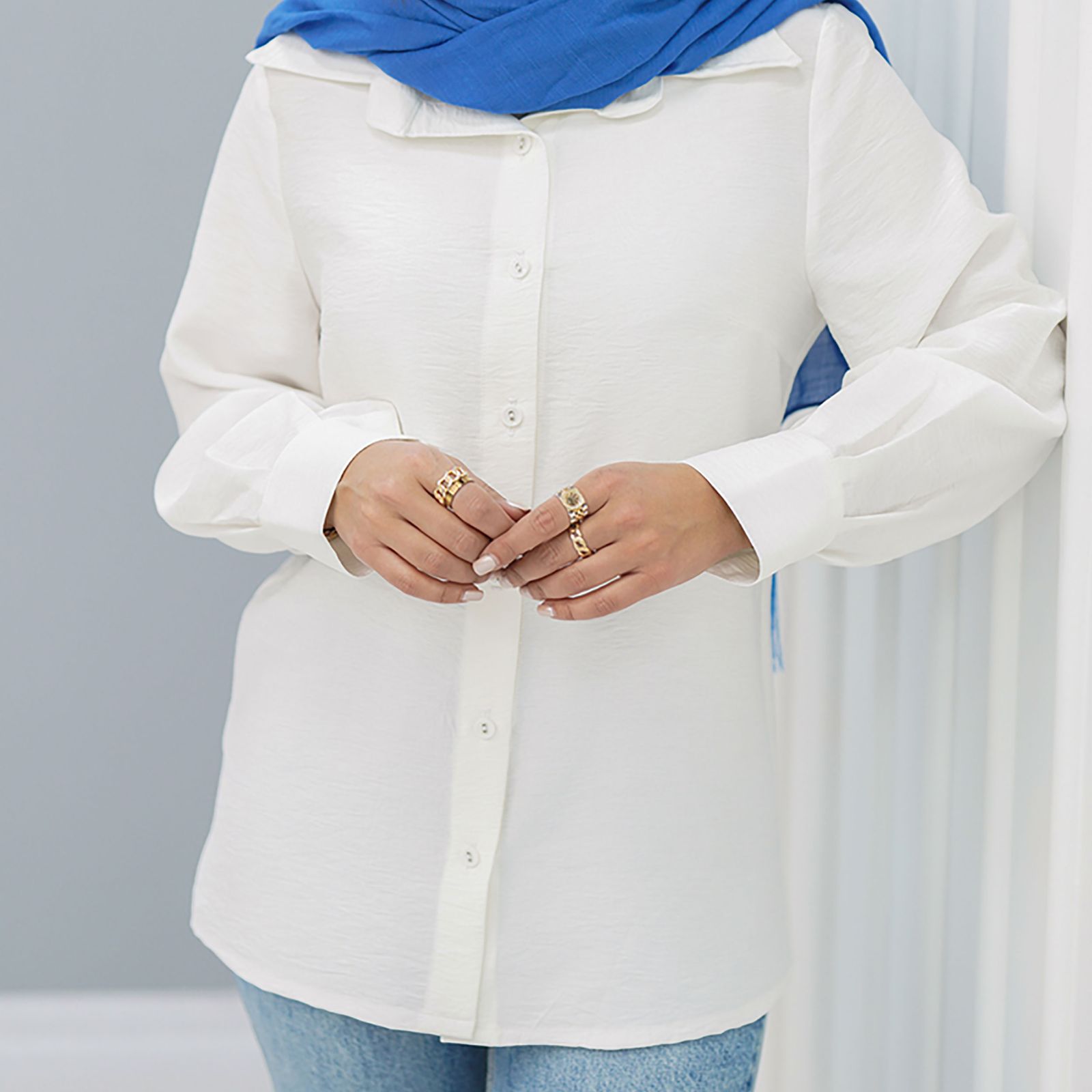 شومیز آستین بلند زنانه السانا مدل میعاد کد 176135 -  - 6
