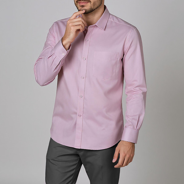 تخفیف پیراهن آستین بلند یقه برگردان مردانه دیجی استایل ا...