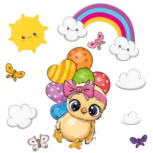 استیکر دیواری کودک تُکتم مدل cute کد 04 مجموعه 10 عددی