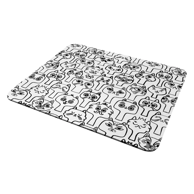 ماوس پد هومرو مدل A14-SIZE2437 طرح گربه فانتزی