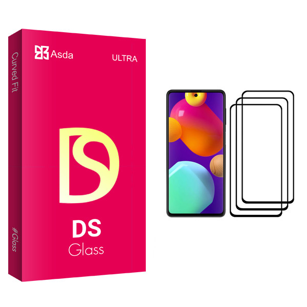 محافظ صفحه نمایش آسدا مدل DS glass مناسب برای گوشی موبایل سامسونگ Galaxy M62 بسته سه عددی