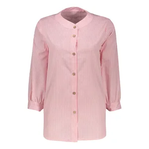 شومیز آستین بلند یقه گرد زنانه مدل نوشین