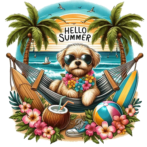  استیکر پارچه و لباس پاد آفرین طرح تابستون کد 1058