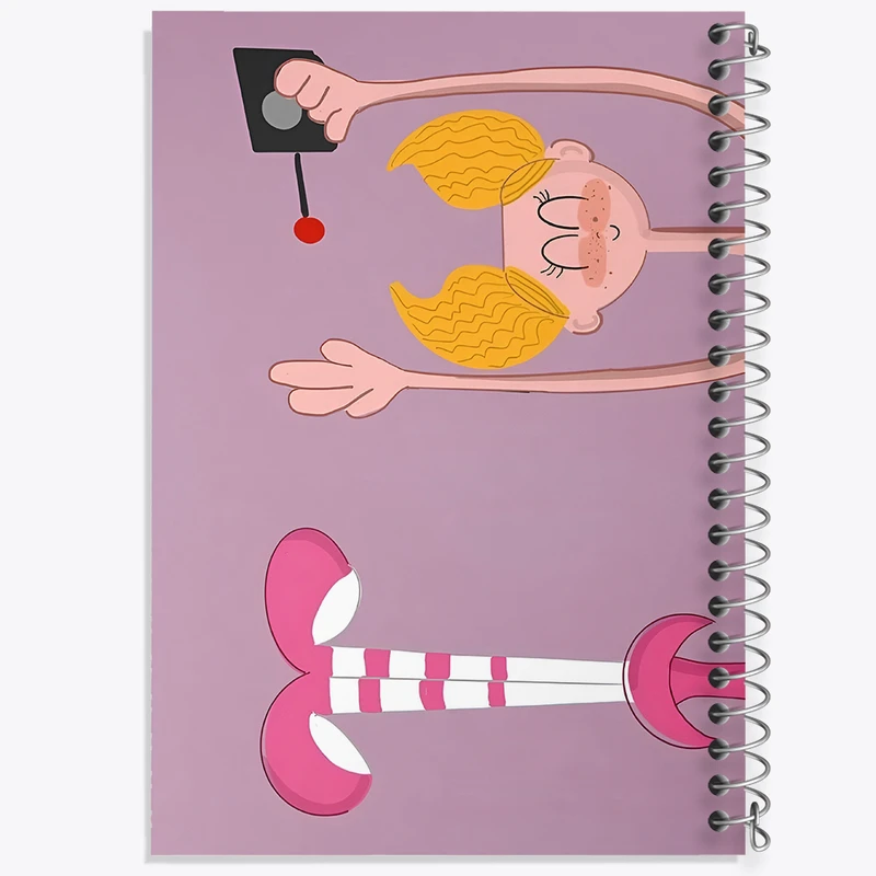 دفتر ژورنال نویسی 50 برگ خندالو مدل نقطه ای طرح دخترانه کد N4040