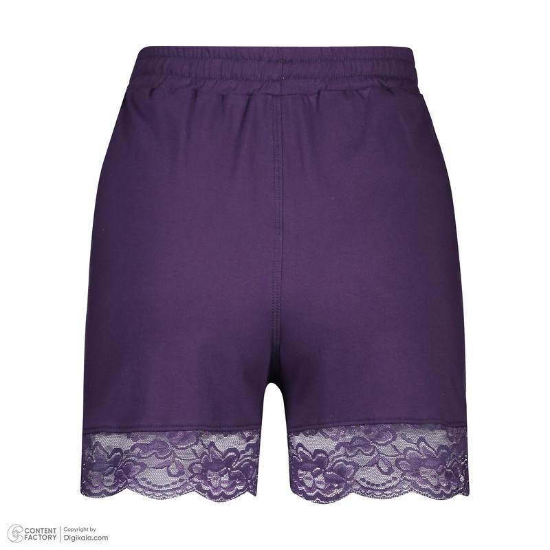 ست تاپ و شلوارک زنانه ناربن مدل 806 رنگ بنفش تیره