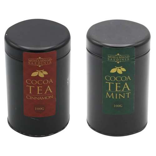 چای سیاه با دانه کاکائو و نعناع و چای سیاه با دانه کاکائو و شکلات محمد ساعدی نیا- 220 گرم بسته 2 عددی