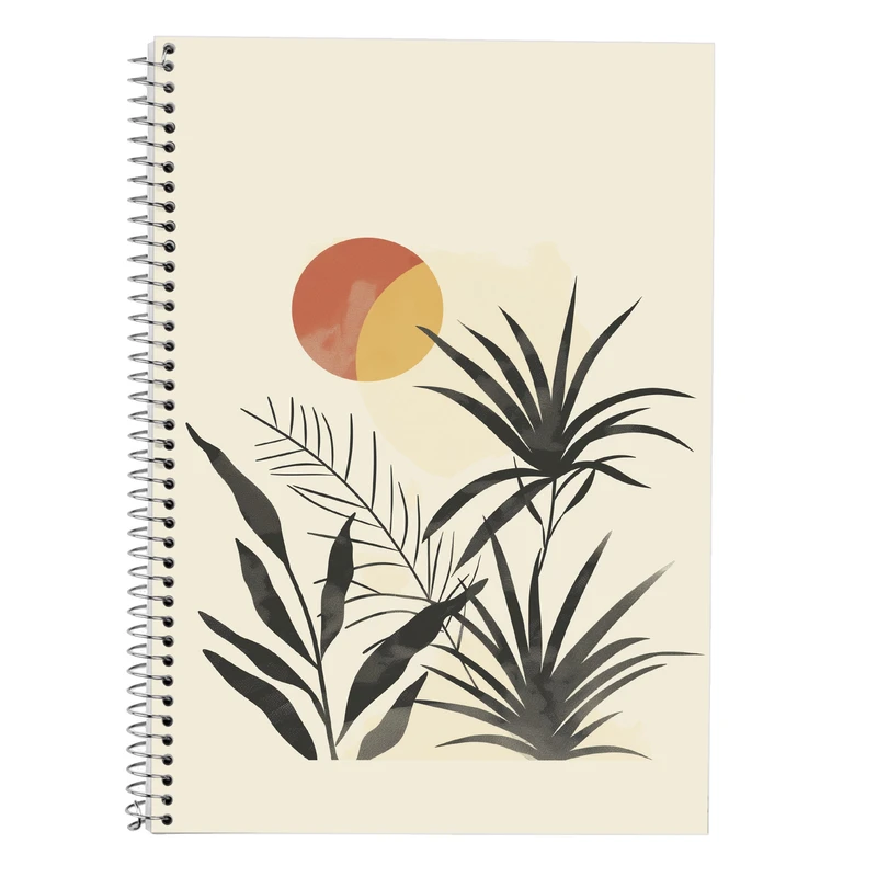 دفتر زبان 50 برگ مدوپد مدل دو خط طرح گل کد DF13925