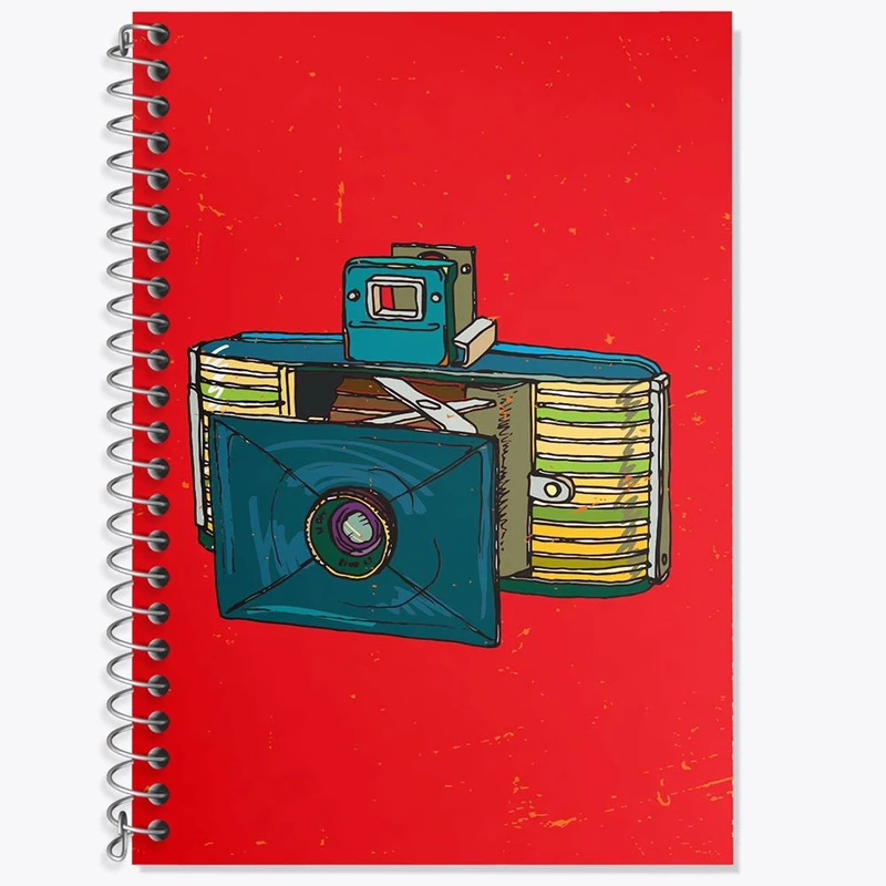 دفتر زبان 50 برگ خندالو مدل دو خط طرح دوربین کد 1745