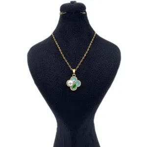 گردنبند زنانه مدل میناکاری کد KYTAKMIN025