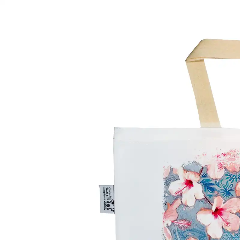 ساک خرید ترمه طراحان ایده مدل شکوفه های هلو 1 کد trm517