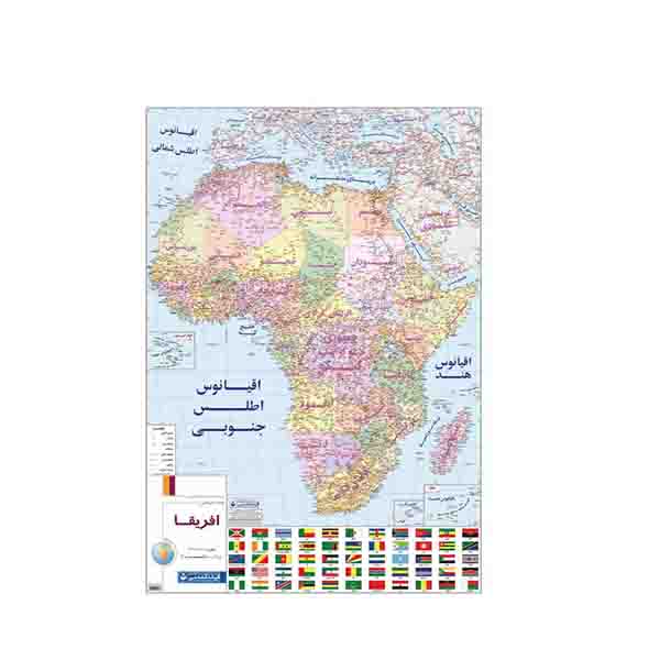 نقشه سیاسی آفریقا انتشارات گیتاشناسی کد 10