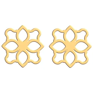 گوشواره طلا 18 عیار زنانه فرشته مدل اسلیمی WEL-000005