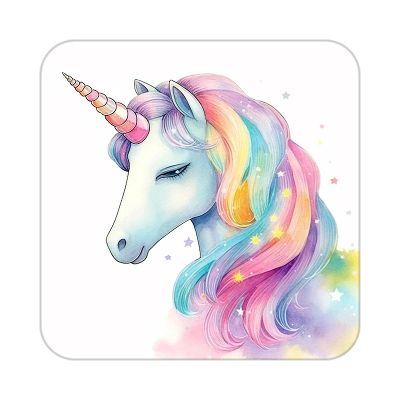 زیر لیوانی کاکتی طرح اسب تک شاخ و یونیکورن مدل mp33283