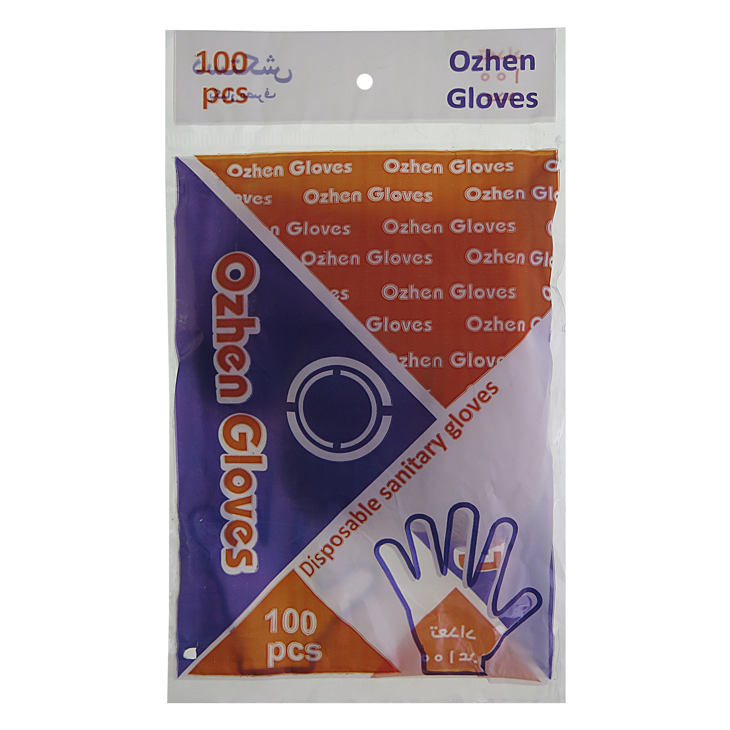 دستکش یکبار مصرف اوژن مدل 010 بسته 100 عددی