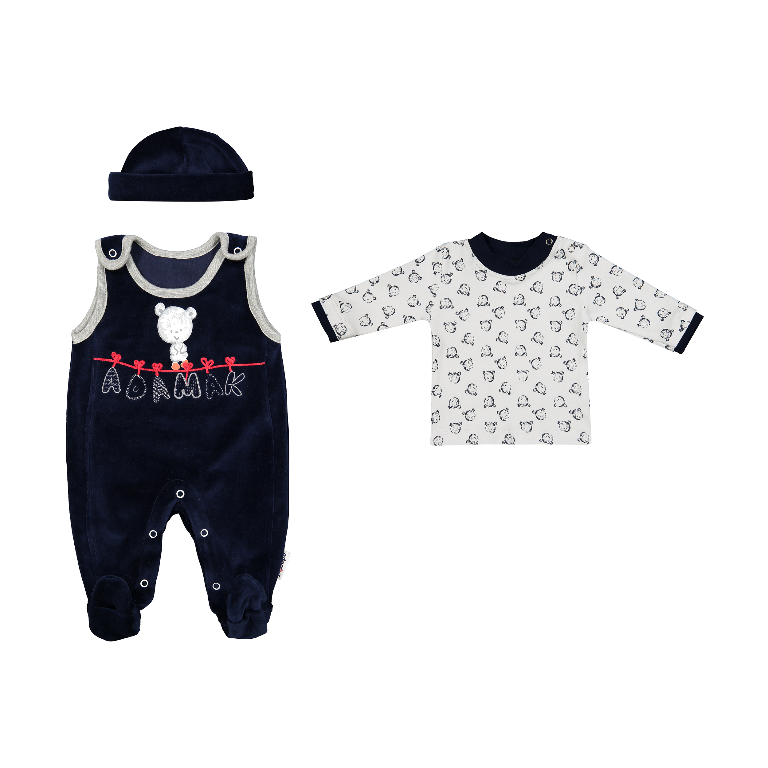 ست 3 تکه لباس نوزادی آدمک مدل 2171143-59