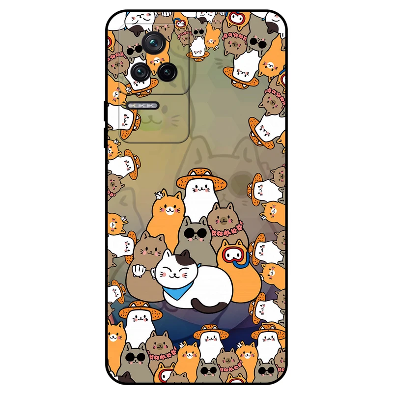 کاور مگافون طرح گربه مدل 7717 مناسب برای گوشی موبایل شیائومی Poco F4 5G / Redmi K40S  