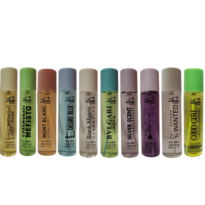 عطر جیبی ژولیا مدل AESD585 حجم 24 میلی لیتر با رایحه شیرین حجم 24 میلی‌لیتر مجموعه 10 عددی