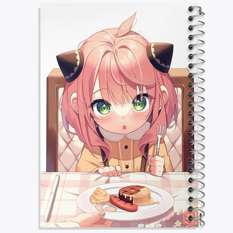 دفتر شطرنجی 50 برگ خندالو طرح انیا انیمه اسپای ایکس فمیلی Spy X Family کد 22191