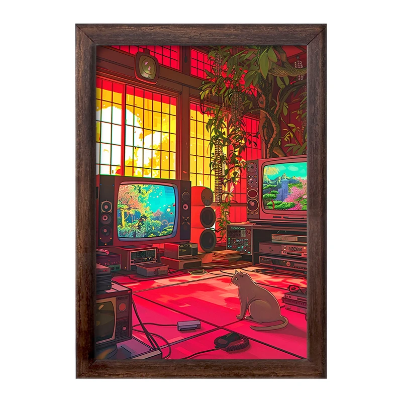 تابلو خندالو طرح گربه (Cat) کد F4553