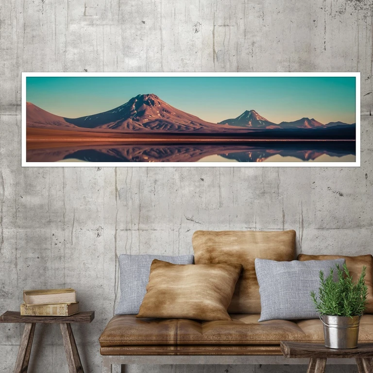 تابلو بکلیت طرح منظره کوهستان مدل کشیده W-7636