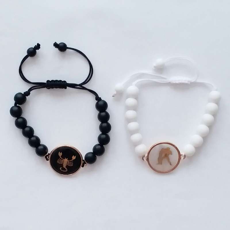 دستبند مدل ماه تولد بهمن و آبان F0137 مجموعه 2 عددی