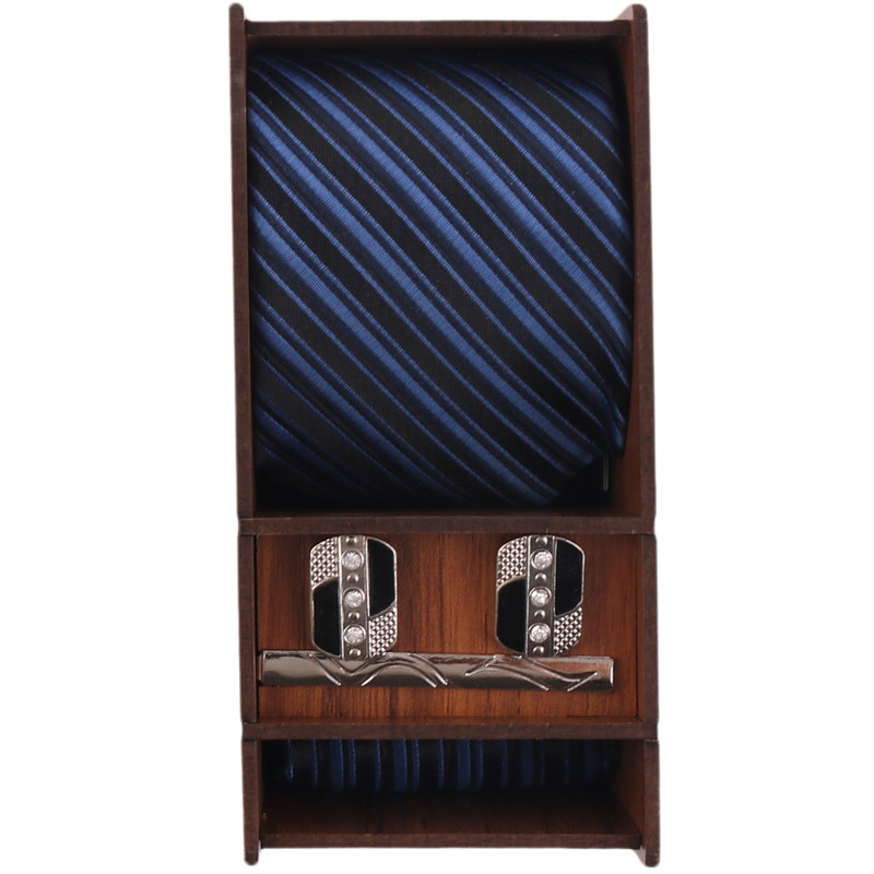 ست کراوات و دستمال جیب و دکمه سردست و گیره کراوات مردانه فرانکو فروزی مدل PJ-111507