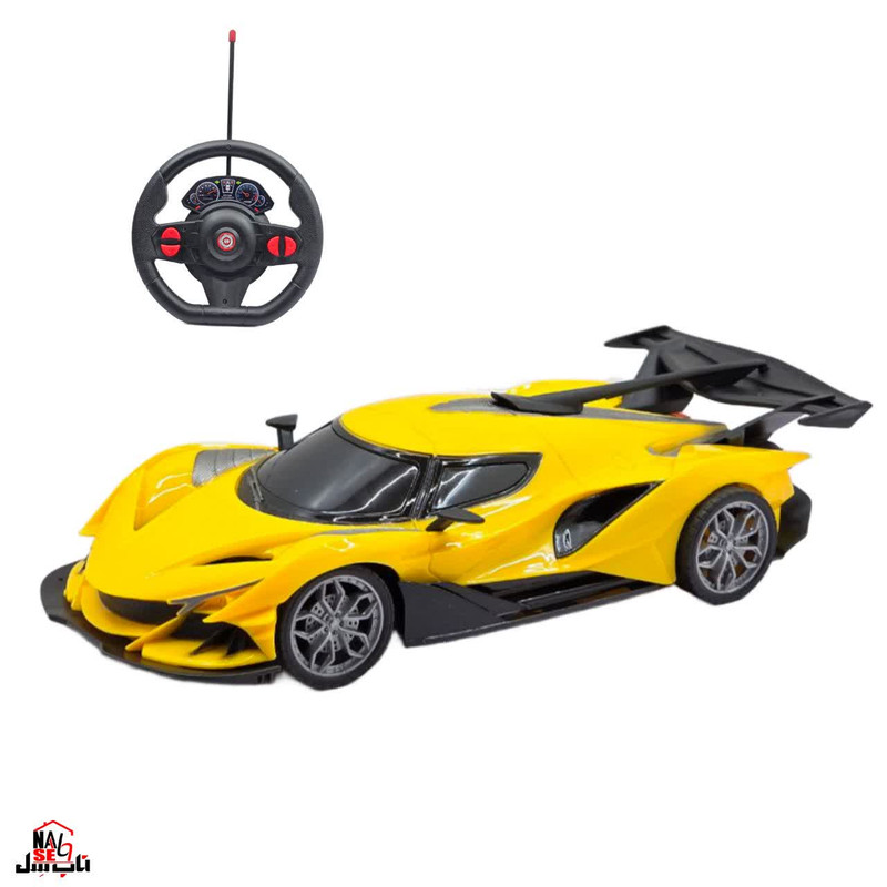 کیت ماشین بازی ناب سل مدل لامبورگینی شارژی پدال دار فرمانی همراه با چراغ راهنمایی Lamborghini