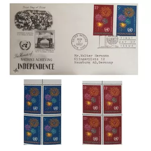 تمبر یادگاری مدل روز تمبر سازمان ملل متحد مجموعه 10 عددی