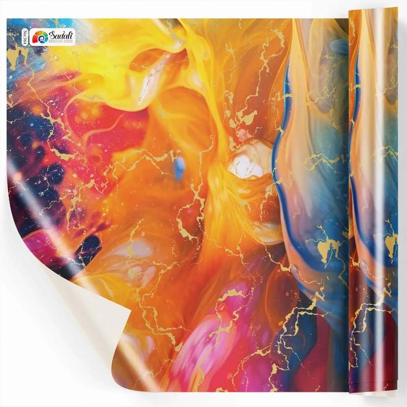 کاغذ کادو صدفی طرح آبرنگی 364 سایز 50*70 سانتی متر بسته 2 عددی 