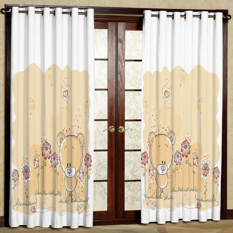  پرده مدل دایناسور  مخمل پانچی کد 1634 سایز 140x280 سانتی متر